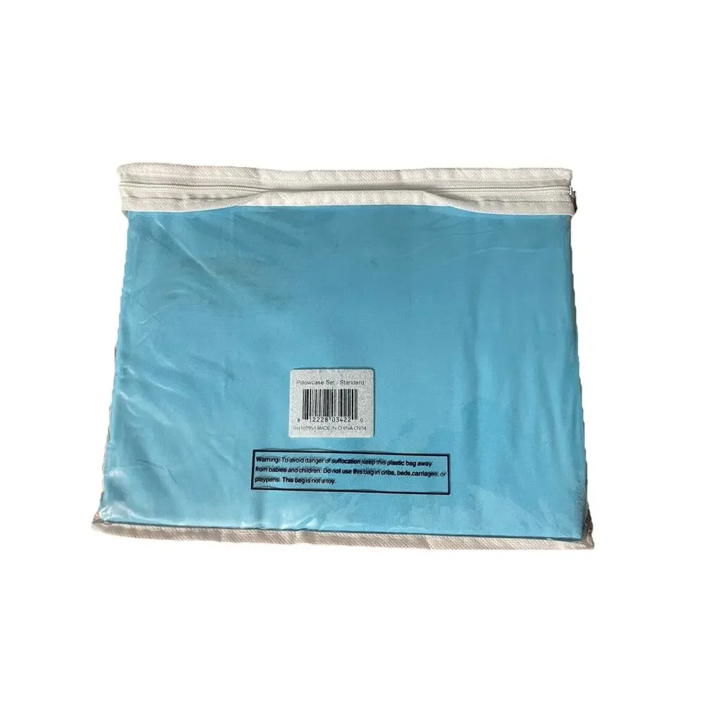 Bare Home Standard Pillowcase Set Aqua Blue Microfiber 2 Pack New